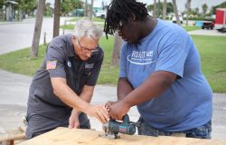 Project LIFT Carpentry Instructor and Student